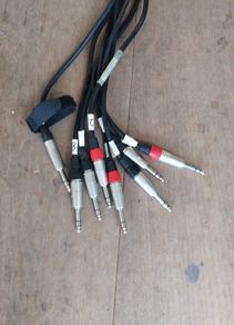 trs pro audio cables x 8 10 metre