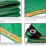 Tarpaulin Waterproof Heavy Duty 420g/m 100% Waterproof Tarps Multi-Purpose Cover for Kennels Chicken Coops Fishpond Hay Log Pile Roof Trailer Outdoor Furniture Ground Sheet 1.5 x 2M Image 2