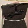 New in box black cotton gloves with leather bow detailing Image 2