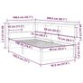 Bookcase Bed without Mattress White 90x190 cm Solid Wood Pine Image 8
