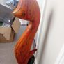 Vintage Indonesian folk art tall wooden cat sculpture Image 9