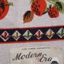 Stunning New Unused Modern Era Fine Linen Hand Printed Tablecloth 52 x 52 inches Image 4