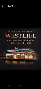 Two Westlife tickets for sale, September 19th
