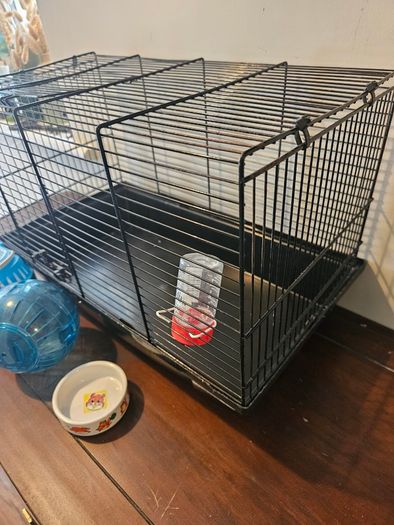 Hamster cage with accessories