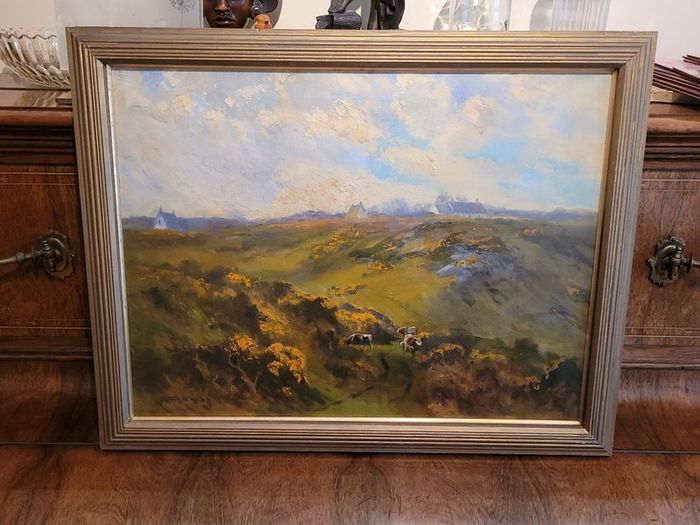 Original Henry William Moss painting - Howth Head 1933