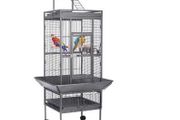 63-Inch Wrought Iron Bird Cage with Rolling Stand :AVAILABLE FOR PICK UP