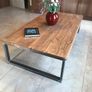 Large Handcrafted Coffee Table from Reclaimed Timber & Steel Image 2