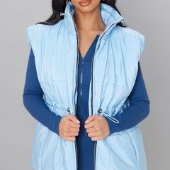 womens blue gilet bnwt PLT