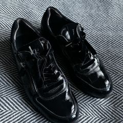 Paul Green Black Patent Trainers