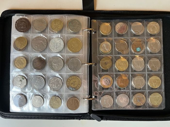 Coins collection foreign unknown 300 coins in album