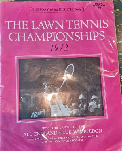 Wimbledon - Lawn Tennis Championships Programme - 1972 - Tuesday 4th July - Day 8