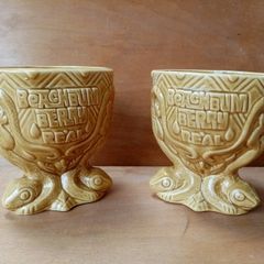 Beach Bum Berry Real Ceramic Tiki Mugs x 2 - Tiki Ceramic Goblets
