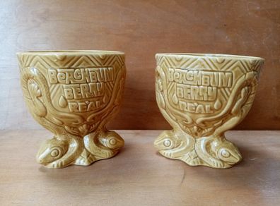 Beach Bum Berry Real Ceramic Tiki Mugs x 2 - Tiki Ceramic Goblets