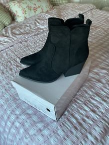 ankle boots black western inspired ankle boot size 40