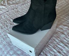 ankle boots black western inspired ankle boot size 40