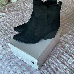 ankle boots black western inspired ankle boot size 40