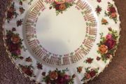 royal albert country rose calendar plate with free postage