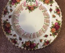 royal albert country rose calendar plate with free postage