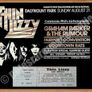 Thin Lizzy Vintage Concert Poster + Ticket Dalymount Park Dublin 1977 Reproduction Print Image 2