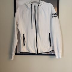 Women's Gym&Coffee white/black hoodie.
