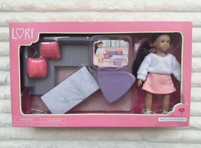 Lori Dolls Yunis Cozy Sofa Set Mini Doll Living Room Furniture new Damaged box Please look at the pictures