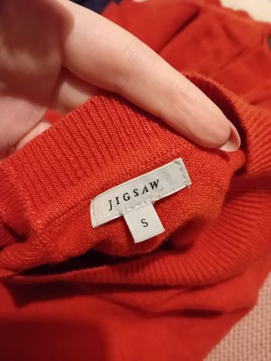 Jigsaw Wool Cashmere Button Back Jumper S