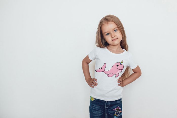 Cute Funny Animals Unicorns Printed Girls T-shirt Tee Top Shirt Birthday Girl Tees Tops Shirts