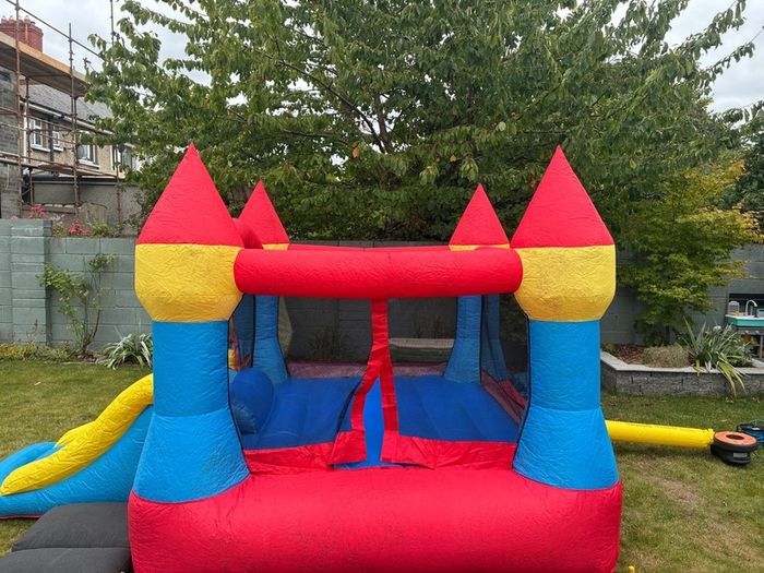 Happy Hop bouncy castle with slide & electric blower