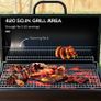 Steel Charcoal BBQ, with Ash Catcher and Warming Rack Image 9