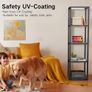 67 Glass Display Shelf with Dimmable LED Floor Lamp, Collectibles Display Cabinet with Remote & App Control, 5 Tier Open Bookshelf Lamp for Living Room, Bedroom, Office, Home Decor, Black Image 6
