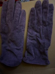 Purple/ Mauve Pig Skin Gloves