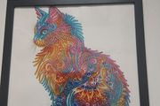 Cat Diamond Painting Framed