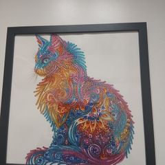 Cat Diamond Painting Framed
