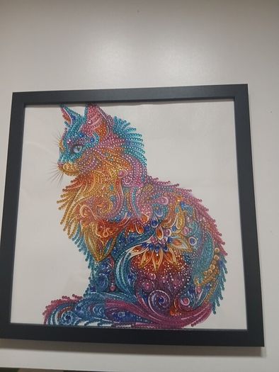Cat Diamond Painting Framed