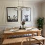 Dining table with chairs and bench Image 5