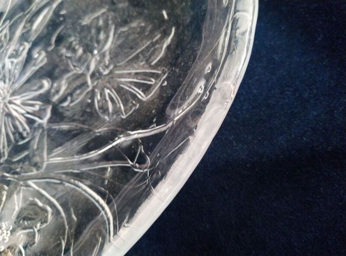 Hadeland, crystal platter , Scandinavian glass, Norway Glass platter