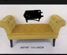 Ochre/ gold love seat