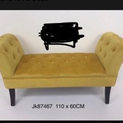 Ochre/ gold love seat