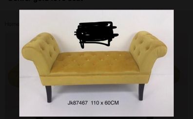 Ochre/ gold love seat