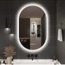 Oval Bluetooth Bathroom Mirror with LED Lights 500x800mm, Anti-Fog Image 10