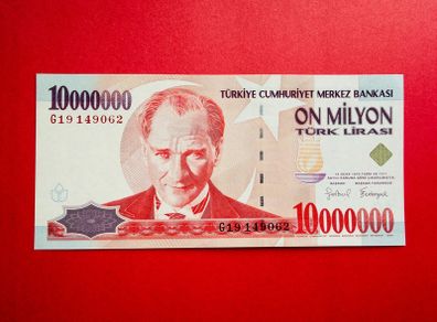 Turkey  10  Million  Lira  1999. Pick  214   ( Uncirculated )