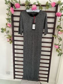 dress Bnwt grey short sleeve sparkle dress baloot brand size large