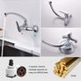 Ibergrif M16350 Wall Mounted Kitchen Mixer Tap Brass Chromed Image 4