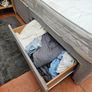 Almost - New King Size Bed w/ Mattress, Headboard & 2 Storage Drawers Included Image 5