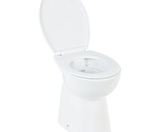 High Rimless Toilet Soft Close 7 cm Higher Ceramic White