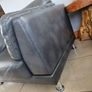 Real leather armchair dark grey very soft and comfortable Image 4