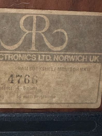 Ram electronics bookshelf monitors mk II