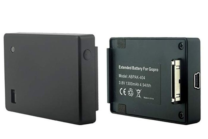 Gopro Compatible ABPAK-404 extra battery for hero 3 and 4 + back door (036-fr)