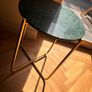 Beautiful Green Marble & Brass Coffee / Side Table Image 3
