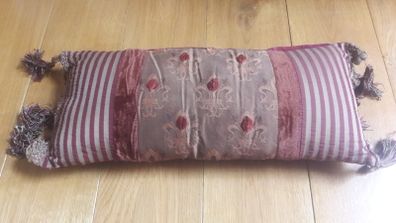Small silk and polyester decorative cushion